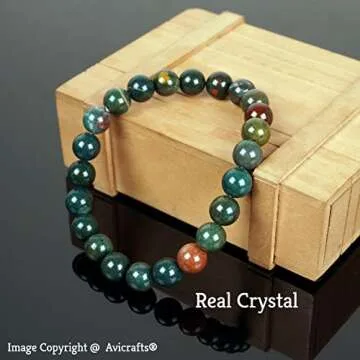 Blood Stone Gemstone Bracelet for Fidget and Style