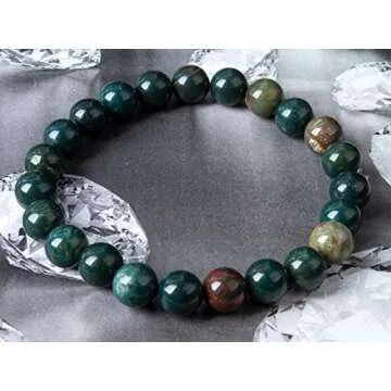 Blood Stone Gemstone Bracelet for Fidget and Style