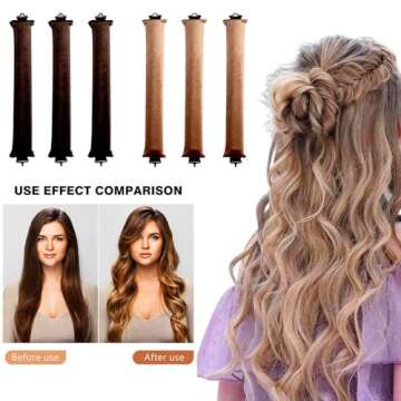 Rukebu Heatless Hair Curlers for Overnight Curls Without Damage