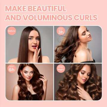 Rukebu Heatless Hair Curlers for Effortless Curls