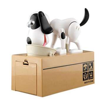 VKOPA Automated Puppy Stealing Coin Bank, Money Box