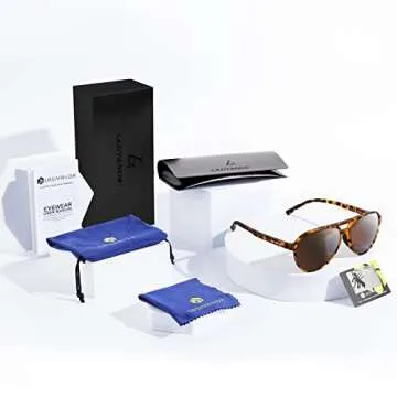 Lasiyanor Retro 70s Polarized Sunglasses, Lightweight & Stylish