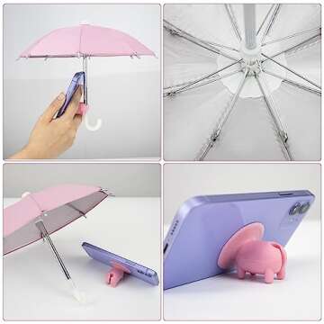 Creative Phone Umbrella Sun Shade with Suction Cup Stand