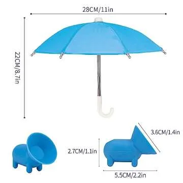 Creative Phone Umbrella Sun Shade with Suction Cup Stand