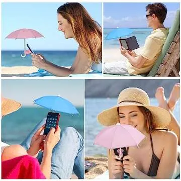 Creative Phone Umbrella Sun Shade with Suction Cup Stand