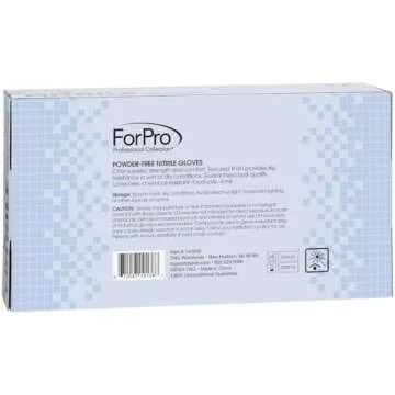 ForPro Professional Collection Disposable Nitrile Gloves, Chemical Resistant, Powder-Free, Latex-Free, Non-Sterile, Food Safe, 4 Mil, Blue, Medium, 100-Count