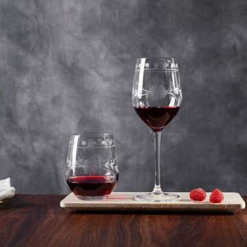 Royalrose Vintage Style Wine Glass Set - Elegant & Practical