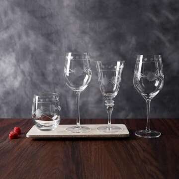 Royalrose Vintage Style Wine Glass Set - Elegant & Practical