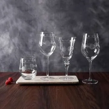 Royalrose Vintage Style Wine Glass Set - Elegant & Practical