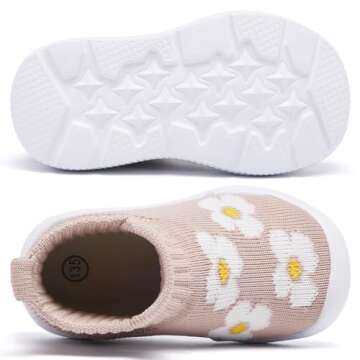 MORENDL Baby Sock Shoes Non-Slip Toddler Slip-On Sneakers