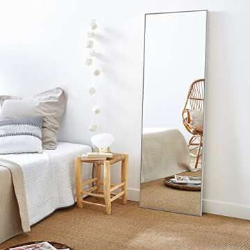 KIAYACI Full Length Floor Mirror with Stand - Elegant Design