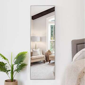 KIAYACI Full Length Floor Mirror with Stand - Elegant Design