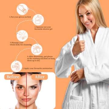 Exfoliating Glove Body Scrubber for Radiant Skin