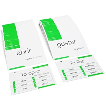 800 Spanish Conjugation Flash Cards for Comprehensive Learning
