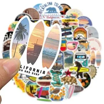 50 PCS California Stickers for Kids - Aesthetic and Waterproof
