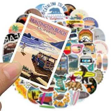 50 PCS California Stickers for Kids - Aesthetic and Waterproof