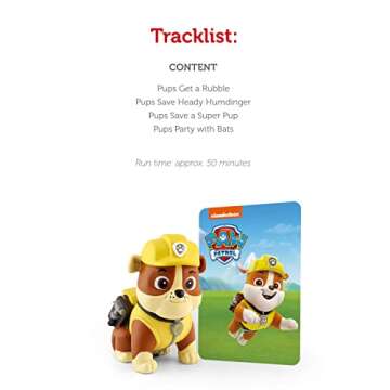 Tonies Rubble Audio Toy Figurine from PAW Patrol