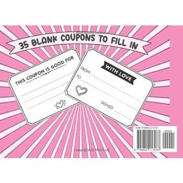 Coupon Book for Mom: Blank Coupon Book for Mom from Kids to Show Love and Appreciation on Mothers Day, Birthday, Anniversary or Any Time | 35 Coupons for Mom | Mothers Day Coupon Book