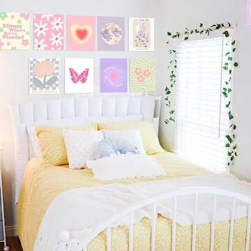 GENSTEUO 9Pcs Danish Pastel Room Decor Aesthetic, Pastel Pink Wall Art, Danish Pastel Posters Paintings, Cute Pictures Prints for Bedroom Dorm Decorations, Danish Pastel Wall Collage (8x10 UNFRAMED)