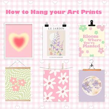 GENSTEUO 9Pcs Danish Pastel Room Decor Aesthetic, Pastel Pink Wall Art, Danish Pastel Posters Paintings, Cute Pictures Prints for Bedroom Dorm Decorations, Danish Pastel Wall Collage (8x10 UNFRAMED)