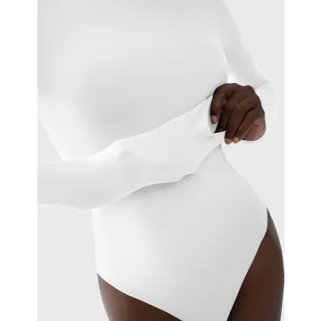 PUMIEY Women's Long Sleeve Bodysuit in Cozy Comfort