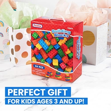 PREXTEX 50 Large Building Blocks for Toddlers Creative Play