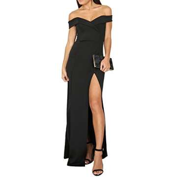 CoCo fashion Women's Sweetheart Solid Strapless Long Gown Dress, Black, X-Large
