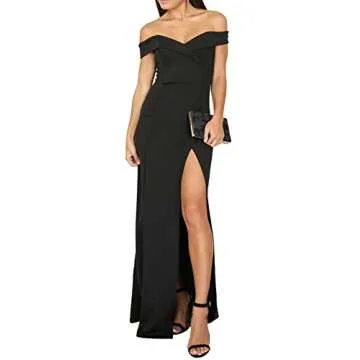 CoCo fashion Women's Sweetheart Solid Strapless Long Gown Dress, Black, X-Large