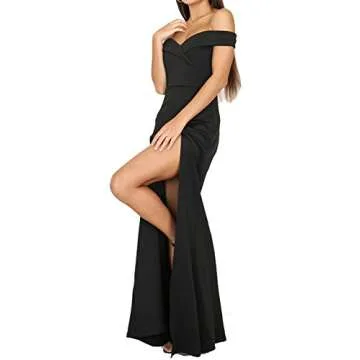 CoCo fashion Women's Sweetheart Solid Strapless Long Gown Dress, Black, X-Large