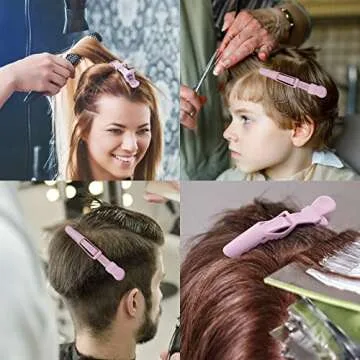 Ondder 14 Pcs Purple Alligator Hair Clips for Styling Sectioning Larger Salon Pro Barber Hair Clips for Coloring Cutting Big Alligator Clips for Hair Styling Accessories for Women Men