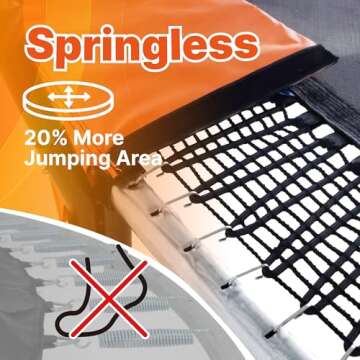 LeJump 14FT Outdoor Trampolines 14FT Springless ASTM Approved Recreational Trampoline with Enclosure...