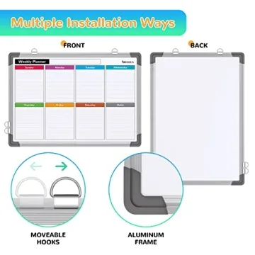 Small Weekly Calendar Dry Erase Whiteboard for Home