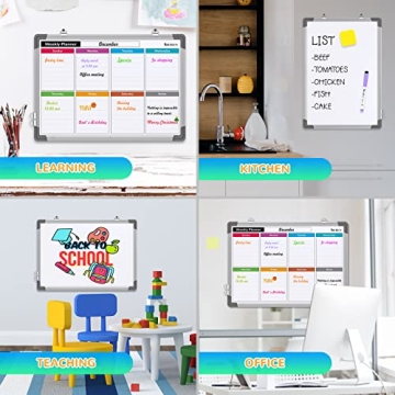 Small Weekly Calendar Dry Erase Whiteboard for Home