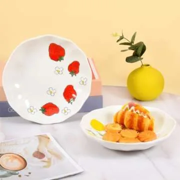 Stylish Hand-Painted Ceramic Dinner Plates for Entertaining