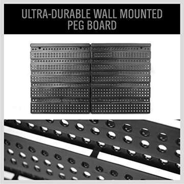 30-Bin Wall-Mounted Storage Rack System - Heavy-Duty Garage Tool Organizer for Screws, Nuts, Bolts, Nails, Beads, and Small Hardware Parts - Easy Installation and Customizable Red Blue Orange