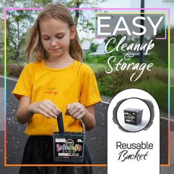 Loddie Doddie 20 Count Black Sidewalk Chalk for Kids