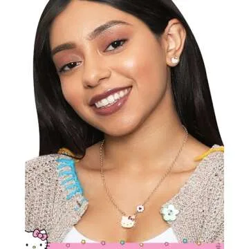 Hello Kitty Sanrio Jewelry Set - Cute Necklace and Earrings Set