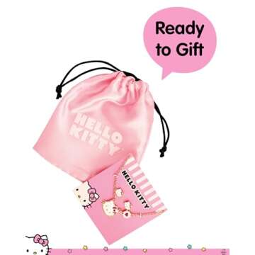 Hello Kitty Jewelry Set - Necklace & Earrings for Kids