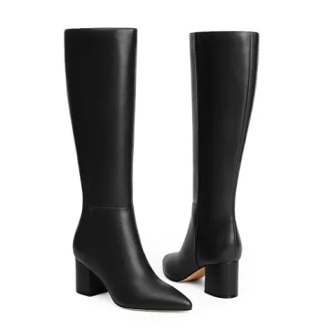Stylish Easyfox Black Women's Knee High Boots