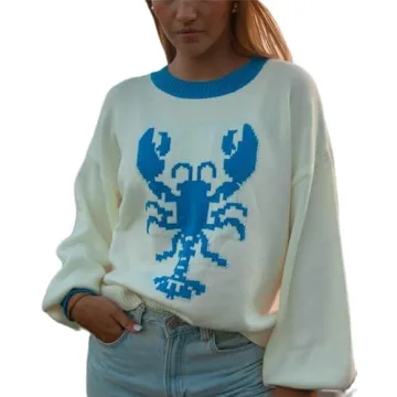 SOOKABEILA Women Y2K Graphic Oversized Sweater for Trendy Style - Fall/Winter Pullover