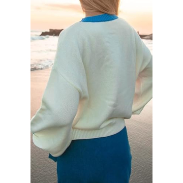 SOOKABEILA Women Y2K Graphic Sweater Long Sleeve Knit Top