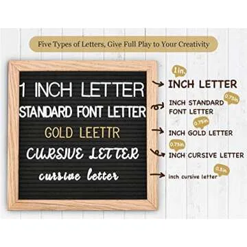 Changeable Felt Letter Board with Letters, Pre Cut & Sorted 725 Letters, First Day of School Board, 10x10 Inch Message Board, Classroom Decor Farmhouse Wall Decor Sign Board