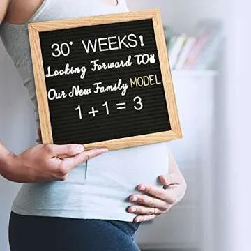 Changeable Felt Letter Board with Letters, Pre Cut & Sorted 725 Letters, First Day of School Board, 10x10 Inch Message Board, Classroom Decor Farmhouse Wall Decor Sign Board