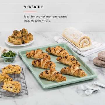 KitchenAid 13x18in Nonstick Aluminized Steel Baking Sheet, Pistachio