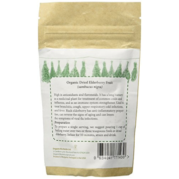 Organic Dried Elderberry Fruit - Certified Organic 2 Oz - Bio Herbs