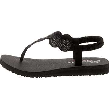Skechers Women's Meditation-Stars & Sparkle-Circular Rhinestone Slingback Thong Flip-Flop