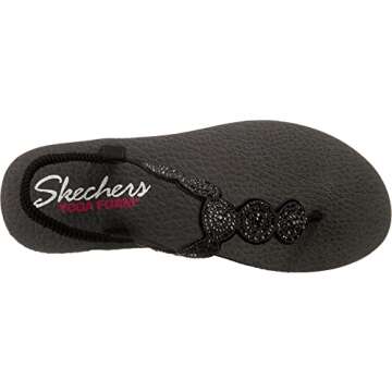 Skechers Women's Meditation-Stars & Sparkle-Circular Rhinestone Slingback Thong Flip-Flop