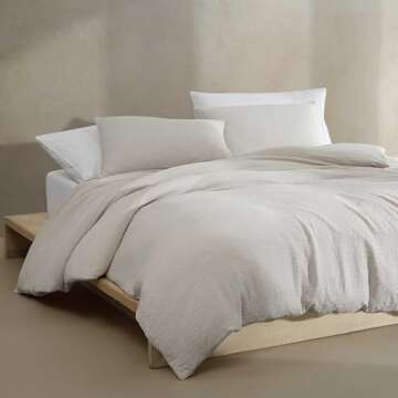 Calvin Klein - King Comforter Set, Luxuriously Soft & Breathable Bedding with Matching Shams, Casual Home Decor (Seersucker Beige, King)