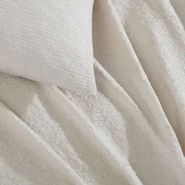 Calvin Klein - King Comforter Set, Luxuriously Soft & Breathable Bedding with Matching Shams, Casual Home Decor (Seersucker Beige, King)