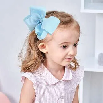 Durable 20PCS Grosgrain Hair Bows for Girls Stylish Accessories